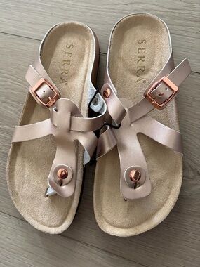 NEW Women's Blush Pink Sandal with Rose Gold Buckles